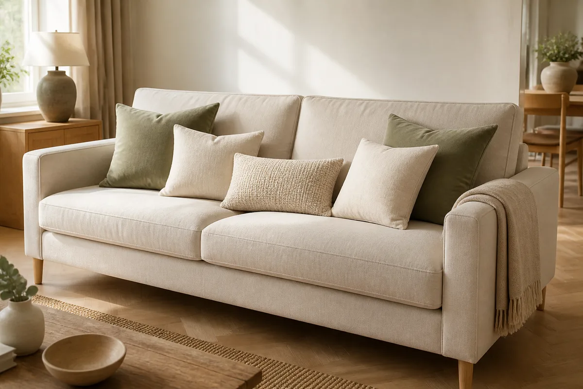 Combien de coussins sur un canapé : nombre et tailles